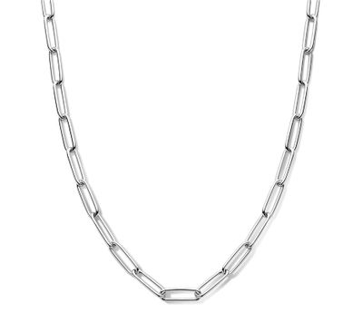 TFT Zilveren Ketting Paperclip Ronde Buis 5,6 mm 45 cm