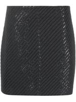 Brunello Cucinelli minijupe brodée de sequins - Gris