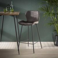 Davidi Design Ela Antraciet Velvet Barstoel set van 4