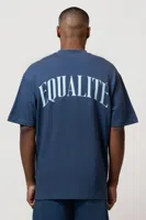 Equalité Oliver Oversized T-Shirt Heren Donkerblauw/Lichtblauw - Maat XS - Kleur: DonkerblauwLichtblauw | Soccerfanshop