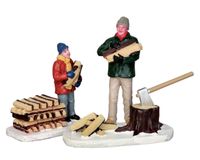 Stacking firewood set of 2 - LEMAX - thumbnail