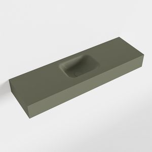 MONDIAZ LEX Army vrijhangende solid surface wastafel 100cm. Positie wasbak midden