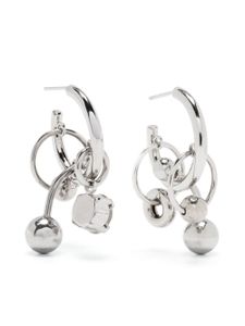 Justine Clenquet boucles d'oreilles Nickie à ornements en cristal - Argent