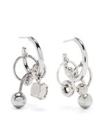 Justine Clenquet boucles d'oreilles Nickie à ornements en cristal - Argent - thumbnail