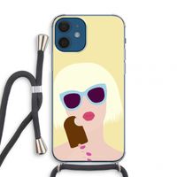 Ice cream: iPhone 12 mini Transparant Hoesje met koord