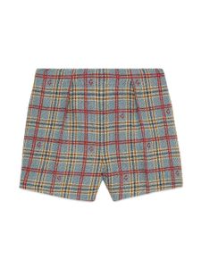 Gucci Kids short à motif monogrammé - Bleu