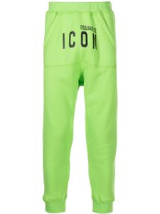 DSQUARED2 pantalon de jogging en coton à imprimé Icon - Vert