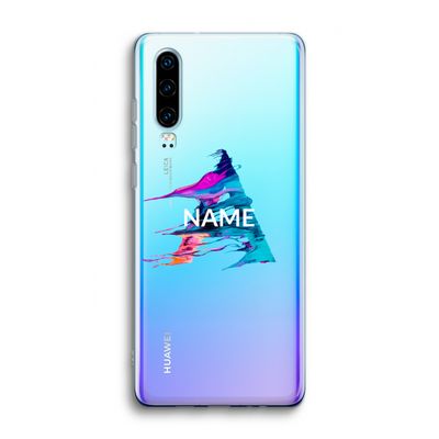 Abstract Spectrum: Huawei P30 Transparant Hoesje