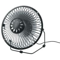 Kleine USB bureau ventilator - zwart - metaal - Dia 18 cm - Tafel model - Lekker afkoelen