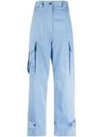 MSGM pantalon court à taille haute - Bleu