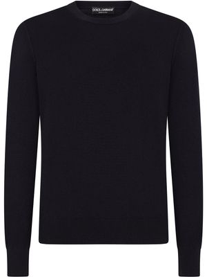 Dolce & Gabbana pull à col ras-de-cou - Bleu