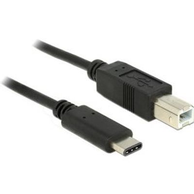Delock 83601 USB 2.0-kabel Type-C naar Type-B 1 m