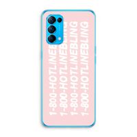 Hotline bling pink: Oppo Find X3 Lite Transparant Hoesje