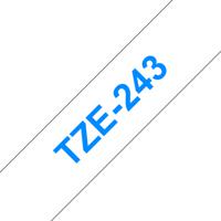 Labeltape Brother TZe, TZ TZe-243 Tapekleur: Wit Tekstkleur:Blauw 18 mm 8 m - thumbnail