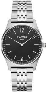 Roamer Elements 34mm Silver/Black polshorloge Roamer Elements 34mm Silver/Black polshorloge
