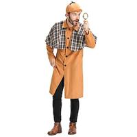 detective Cosplay kostuum Volwassenen Voor heren Cosplay Halloween Feest Maskerade Halloween Carnaval Maskerade Gemakkelijke Halloween-kostuums Lightinthebox