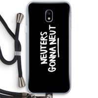 Neuters (zwart): Samsung Galaxy J3 (2017) Transparant Hoesje met koord