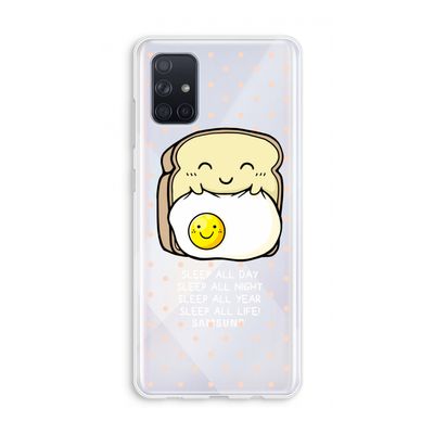 Sleep All Day: Galaxy A71 Transparant Hoesje