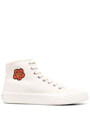 Kenzo baskets montantes à logo brodé - Tons neutres