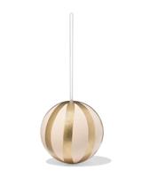 HEMA Kersthanger ⌀6cm vilt bal ecru-goud (multi)