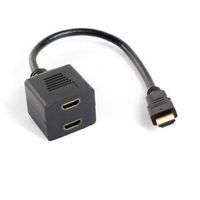 Lanberg AD-0019-BK video splitter HDMI 2x HDMI - thumbnail