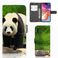 Samsung Galaxy A70 | Telefoonhoesje | Met pasjeshouder | Panda