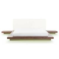 Beliani-ZEN -Tweepersoonsbed LED-Lichte houtkleur-160 x 200 cm-MDF