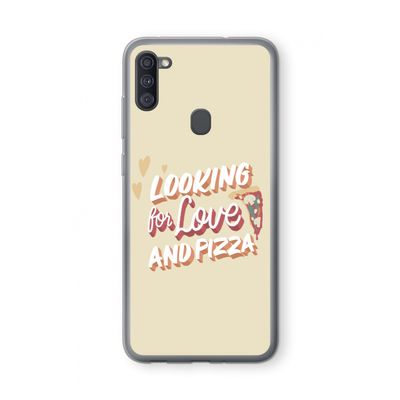 Pizza is the answer: Samsung Galaxy A11 Transparant Hoesje