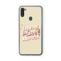 Pizza is the answer: Samsung Galaxy A11 Transparant Hoesje