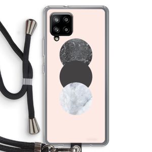 Marmeren cirkels: Samsung Galaxy A42 5G Transparant Hoesje met koord