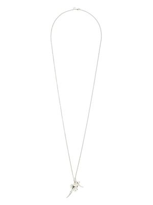 Shaun Leane collier à pendentif Cherry Blossom à ornements en perle et en diamant - Argent