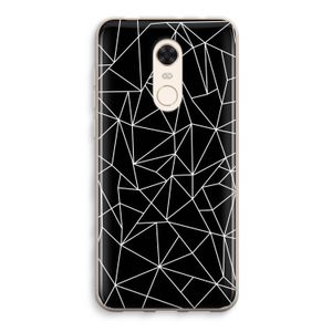 Geometrische lijnen wit: Xiaomi Redmi 5 Transparant Hoesje