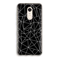 Geometrische lijnen wit: Xiaomi Redmi 5 Transparant Hoesje