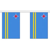 2x Polyester vlaggenlijn van Aruba 3 meter   -