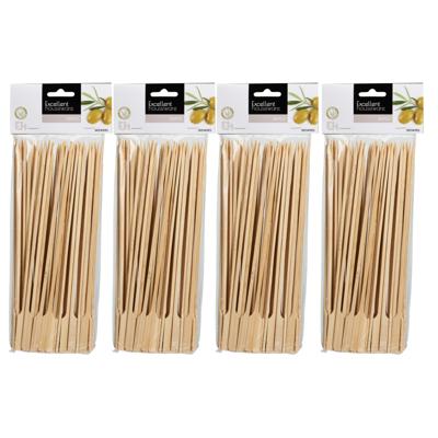 BBQ Sate/spiesjes prikkers - 200x - bamboe hout - 25 cm - spiezen - satestokjes