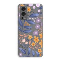 Flowers with blue leaves: OnePlus Nord 2 5G Transparant Hoesje