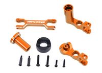 Traxxas - Steering bellcranks (left & right)/ draglink (6061-T6 aluminum, orange-anodized) (fits XRT) (TRX-7843-ORNG) - thumbnail