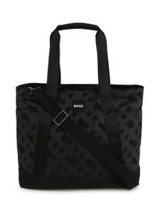 BOSS Kidswear sac à langer à logo imprimé - Noir