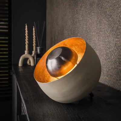 LifestyleFurn Tafellamp 'Ronnita' Naturel Grey, Ø22cm