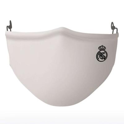Hygiënisch en herbruikbaar gezichtsmasker gemaakt van stof Real Madrid C.F. SF430915 Wit