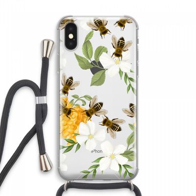 No flowers without bees: iPhone XS Max Transparant Hoesje met koord