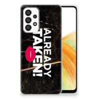Samsung Galaxy A33 5G | Siliconen hoesje | met naam Already Taken Black