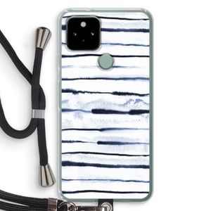 Ink Stripes: Pixel 5 Transparant Hoesje met koord