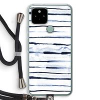 Ink Stripes: Pixel 5 Transparant Hoesje met koord