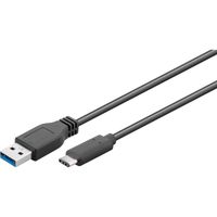 USB-C - USB A 3.0 kabel, 1 m Kabel