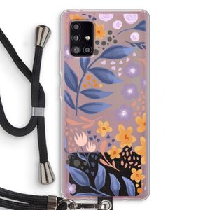 Flowers with blue leaves: Samsung Galaxy A51 5G Transparant Hoesje met koord