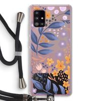 Flowers with blue leaves: Samsung Galaxy A51 5G Transparant Hoesje met koord