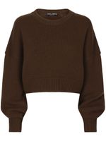 Dolce & Gabbana round-neck drop-shoulder jumper - Marron