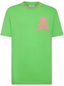 Philipp Plein t-shirt en coton à imprimé Skull&Bones - Vert