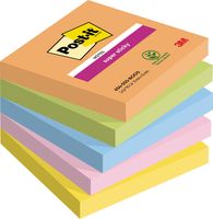Post-It 7100258933 zelfklevend notitiepapier Vierkant Blauw, Groen, Oranje, Roze, Geel 90 vel Zelfplakkend - thumbnail